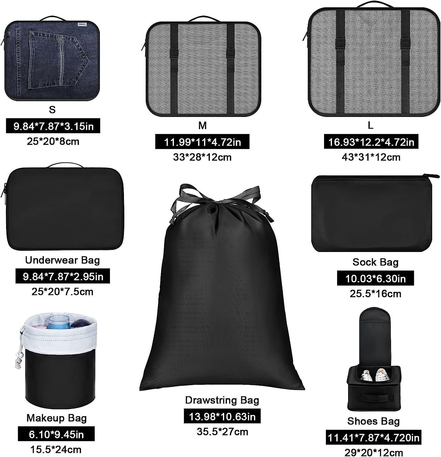 DIMJ Packing Cubes for Travel, Lightweight Luggage Organizers for Suitcase  Durable Luggage Cubes for…See more DIMJ Packing Cubes for Travel