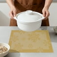 thumbnail image 4 of Unique Bargains 6Pcs Plastic Placemats Table Mats Gold 17.7" x 11.8", 4 of 6