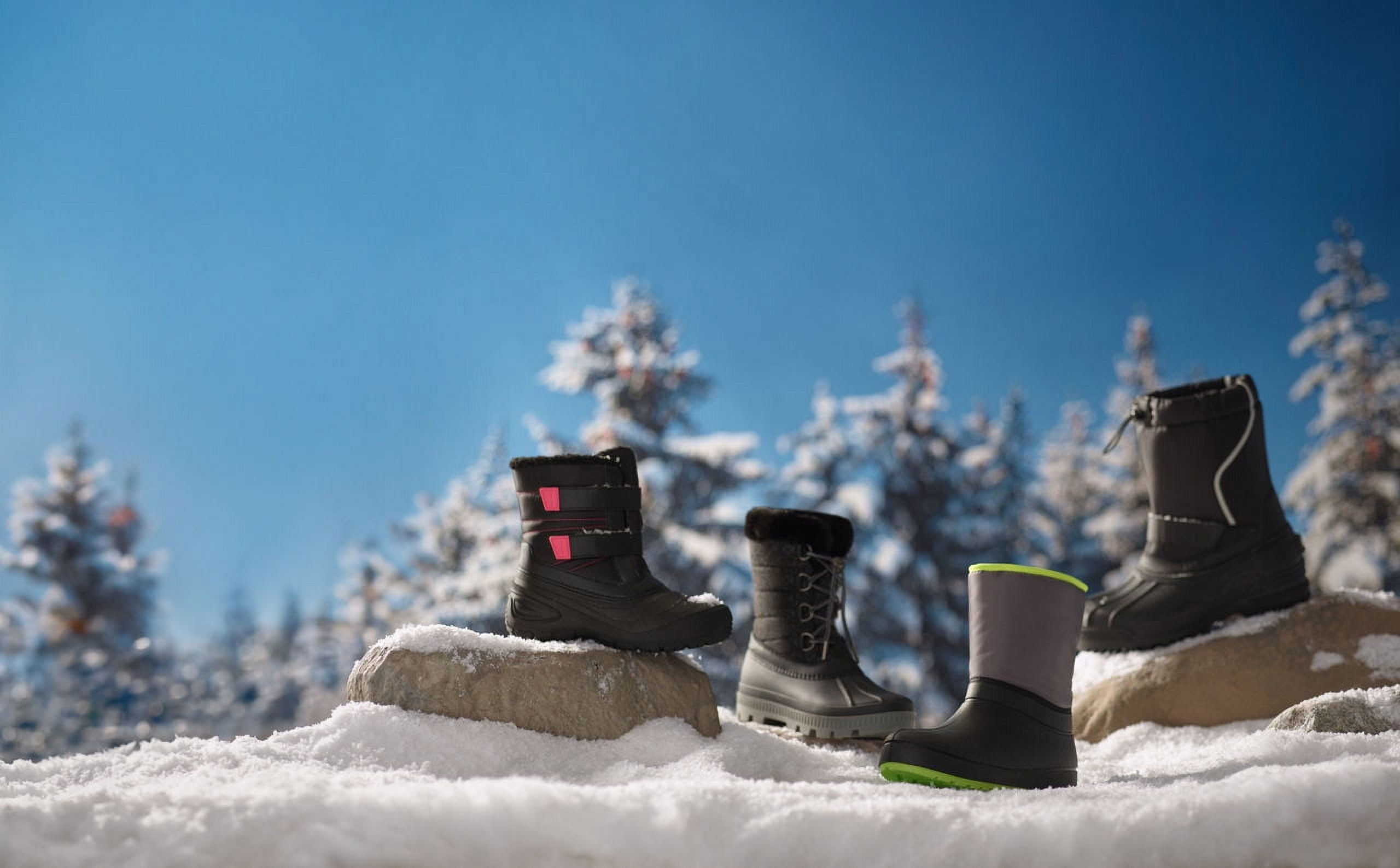 Wonder Nation Toddler and Kids Winter Boots with Side Zip