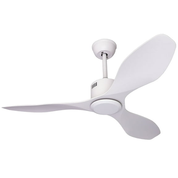 Goozegg 48 inch Ceiling Fans No Light Remote Control Reverse Airflow, Modern, White