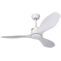 Goozegg 48 inch Ceiling Fans No Light Remote Control Reverse Airflow, Modern, White