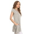 thumbnail image 2 of Women's Casual Solid Color Blouse Tunic Top Shirt, 2 of 4