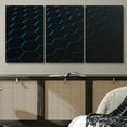 thumbnail image 2 of PixonSign Canvas Print Wall Art Set Blue Hexagon Honeycomb Array Abstract Patterns Digital Art Minimalism Industrial Closeup Dramatic Multicolor Dark for Living Room, Bedroom, Office - 16"x24"x3, 2 of 5