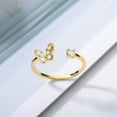 thumbnail image 3 of Womens Adjustable Butterfly Ring Open Copper Ring in Gold Tone or Silver Tone Electroplated Popular Butterfly Element Perfect Gift for Her, 3 of 7