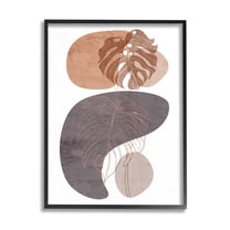 Stupell Industries Bold Abstract Shapes Monstera Plants Terracotta Desert, 16 x 20, Designed by Kim Allen