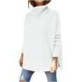 thumbnail image 1 of MeetoTime Chandail à Col Roulé pour Femmes Automne et Hiver Pull Ample à Manches Longues Tricoté, 1 of 7