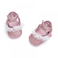 thumbnail image 4 of Baby Girls Flats Soft Sole Infant Lace Crown Sparkly Toddler Princess Dress Shoes for 6-18 Months, 4 of 5