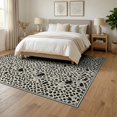 thumbnail image 3 of ODIKA 6'x9' Washable Area Rug Vintage Farmhouse Mosaic Cowhide Inspired Geometric Block Design for Dining Room, Under Table, Office Décor, Non-Slip Chair-Friendly, 3 of 7