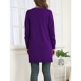 thumbnail image 4 of Women's Classic Draped Kimono Cardigans Long Sleeve Open Front Casual Knit Cardigan Sweaters Coat Soft Outwear, 4 of 12