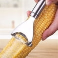 thumbnail image 3 of Corn Peeler Stainless Steel Planing Kitchen Gadget for Effortless Fresh Corn Prep Durable Stainless Steel Corn Cutter for Home Cooking and Food Prep, 3 of 6