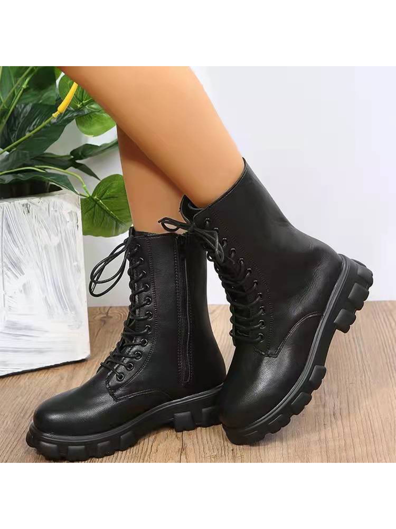 Fashion Woman Army Boots Woobling Women Waterproof Combat