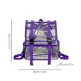 thumbnail image 1 of Mochila PVC Transparente Estudiante Gran Capacidad Mujer Mochila Deportiva Morada Wdftyju Para Estrenar, 1 of 2