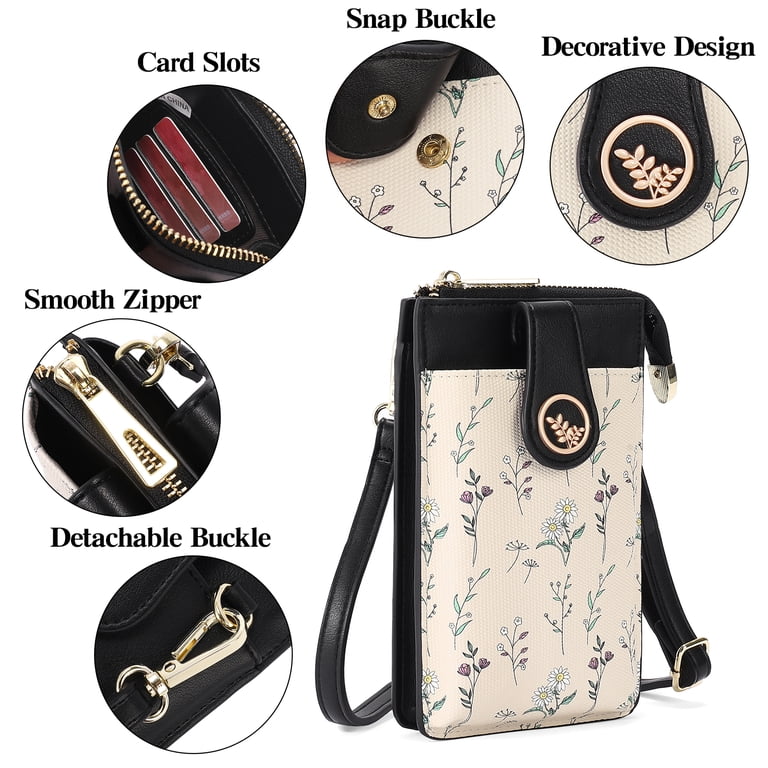 GAEKEAO Vegan Leather Small Crossbody Cell Phone Purse photo 3