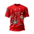 thumbnail image 4 of German Carnival Striped Print T-Shirt, Comfortable Casual Short Sleeve Tee for Daily Wear, 4 of 4