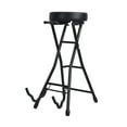 thumbnail image 2 of Happydeer Guitar Stool with Padded Seat, Portable Folding Stool Guitar Stand, with Foot Rest Bar, Retractable Hook, 2 of 8