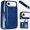 Darkblue, variant on ShellTech for iPhone Air Slim PU Leather Wallet Case with Card Holder, PC+TPU Hybrid Kickstand 4 Credit Card Slots Case, Double Magnetic Clasp and Durable Lightweight Shockproof,Black