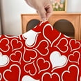 thumbnail image 3 of Spring Red Heart Fitted Tablecloth with Elastic for 34x34 inch Square Folding Tables Washable Valentine Stretchy Spandex Card Table Covers Cloth Fabric Table Cloths, 3 of 4