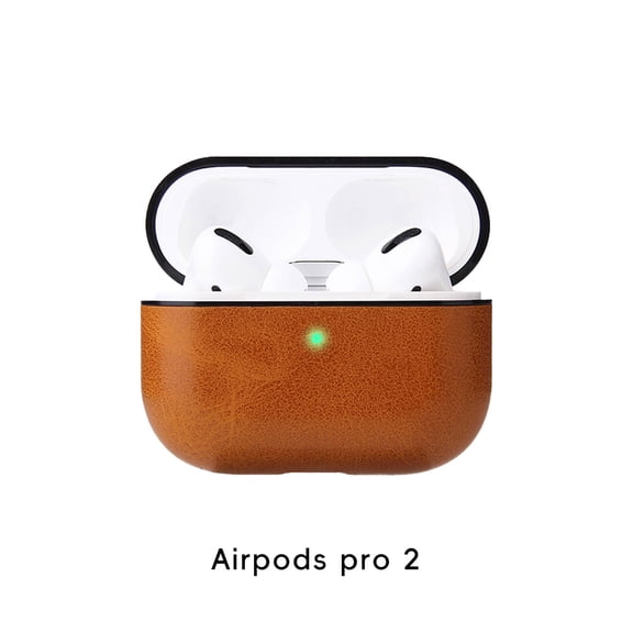 CCOCC Headphone Case,Scratch-Resistant Leather Protection for Airpods Pro 2 Case,Efficient Access for Air Pod Pro Case,Brown