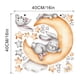 thumbnail image 5 of Un conjunto de conejos en la luna, nubes, estrellas, pegatinas de pared decorativas., 5 of 5