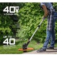 thumbnail image 4 of 40V Cordless Weed Whacker, 2Ah Battery Powered Weed Eater, 3-Positions Adjustable Cutting Width Grass Trimmer, Telescopic Aluminum Shaft String Trimmer, Battery & Charger Included, 4 of 7