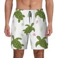 thumbnail image 3 of Uemuo Cute Turtle Pattern Mens Swim Trunks Quick Dry Board Shorts with Mesh Lining, Stretch Beach Shorts Quick Dry No-Chafing Board Shorts-XX-Large, 3 of 9
