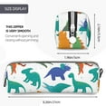 thumbnail image 3 of Rocae Colorful Dinosaur for Pen and Marker Pouch with Zipper for Men and Women, Stationery Bag Pen Holder for Work and Office, 3 of 9