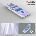 thumbnail image 5 of TECH CIRCLE for Galaxy S25 Edge 6.7" 2025 Case with Magnetic Button Closure Flip Wallet (4 Card Holder Slots), Reinforced Corner, Shockproof TPU Scratch-Resistant Protective Lightweight Cover, Purple, 5 of 6
