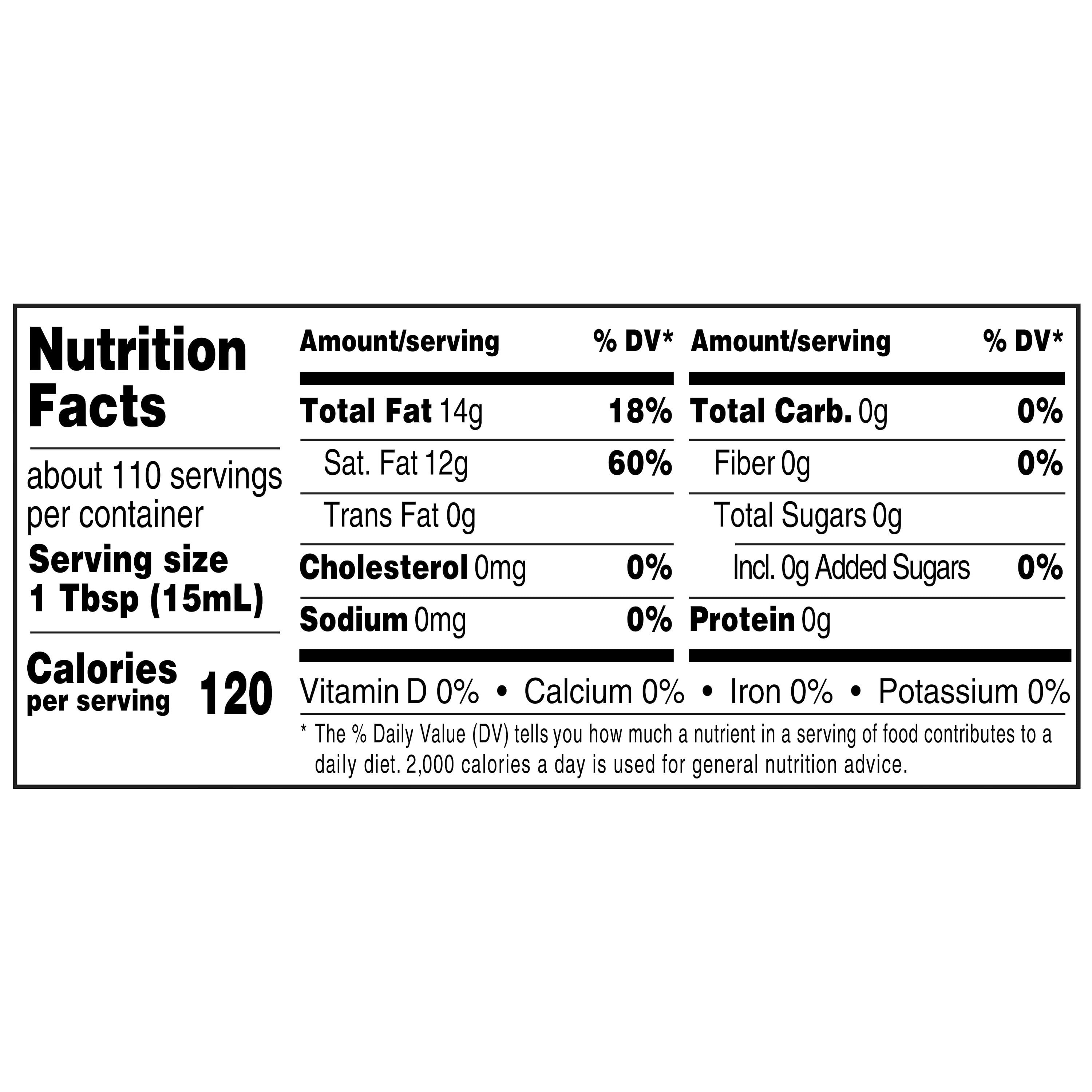 Great Value Organic Naturally Refined Coconut Oil, 56 fl oz
