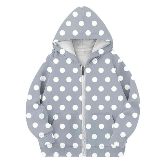 Utlike Girls Jacket Hooded Zip Up Jacket Outerwear Casual Fall Coat For Toddler And Big Kids Flexible Fit Top Size 8 Years-9 Years