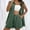 Dark Green, variant on LINGLANG Women’s Casual Two Piece Set Sleeveless Lapel Vest Shirt and High Waist Shorts Outfit