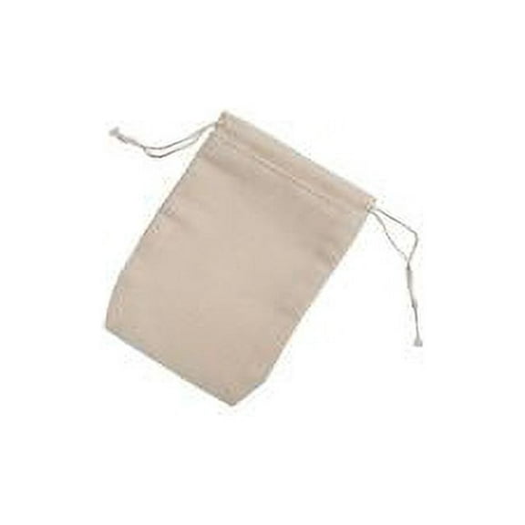Cotton Muslin Double Drawstring Bags, Pack of 25, 2.75 x 3.75 inches