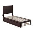 thumbnail image 4 of AFI NoHo Solid Wood Twin XL Bed with Twin XL Trundle in Espresso, 4 of 6