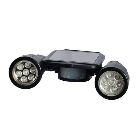 Solar Powered Security Two Super Bright Spot Lights with Motion
