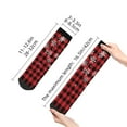 thumbnail image 2 of Uemuo Red Buffalo Plaid Printed Crew Socks, Moisture-Wicking Socks, Athletic Socks for Men Breathable Cushion Socks Casual Sport Socks for Running Traveling, 2 of 6