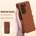 thumbnail image 3 of Allytech Galaxy Z Fold4 5G Case with S Pen Holder, Premium PU Leather Stand Cards Slots Large Space Shoulder Lanyard Hand Wrist Shockproof Wallet Case Cover for Samsung Galaxy Z Fold 4 - Brown, 3 of 9