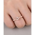 thumbnail image 6 of HeartsAndYou 1.6ct Round Natural Peach Morganite Moissanite Accents Ring 14k SOLID Rose Gold, 6 of 9