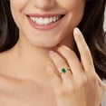thumbnail image 2 of Ross-Simons 0.90 ct. t.w. Emerald Ring With Diamond Accents in 10kt Yellow Gold, Women's, Adult, 2 of 6
