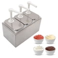 thumbnail image 1 of Estación De Bomba De Salsa De Plástico Para La Bomba De Condimentos De Acero Inoxidable Para Uso Del Hogar De La Cocina Con Diseño Razonable Y Frasco Extraíble, 1 of 7