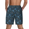 thumbnail image 2 of Lsque Mens Swim Trunks Winter Blue Forest Deer Pattern - Bathing Suit Compression Liner - Beach Swim Shorts Swimwear - (S-3XL) - Stretch Quick Dry -3X-Large, 2 of 9