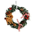thumbnail image 2 of Gcvizuso Christmas Wreath, Christmas Wreaths for Front Door, Mini Christmas Wreath Decor Wall Door Ornament Garland Xmas Party Decor, 2 of 2