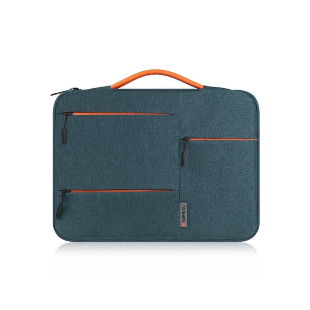 Jumpingount Bolsa para portátil de 13/14/15 pulgadas, organizador Digital electrónico, bolsas protectoras con forro polar, Estuche de transporte Bolsas de mensajero y de hombro Armada 14 pulgadas