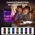 thumbnail image 2 of EUWBSSR Fish Lava Lamp USB/Battery Operated LED Fish Night Light Auto Color Changing Simulated Fish Aquarium Night Light with 2 Fake Fish Cute Fish Sensory Lights for Home Decor Lava Lamp, 2 of 9