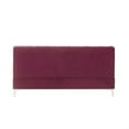 thumbnail image 3 of Armless Sofa with Velvet Upholstery and Metal Legs, Red, 3 of 5