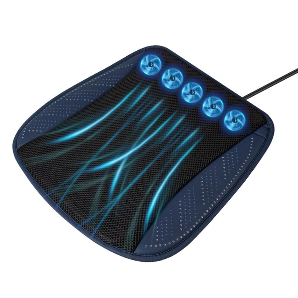 Ventilation Seat Cushion Car Cooling Seat Cover Car Seat Cooler with 5 Fans 3 Cooling Speeds