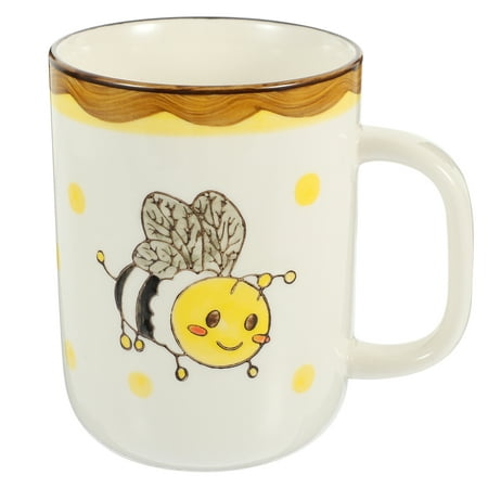 

Bee Pattern Mug Coffee Latte Cup Breakfast Drinking Cup Ceramic Coffee Mug Water Mug with Handle