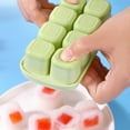 thumbnail image 2 of Mini bandejas para cubitos de hielo con tapa, moldes pequeños para cubitos de hielo para congelador, bandeja de hielo apilable para el verano, 2 of 8