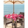 thumbnail image 2 of Outdoor Tablecloth with Umbrella Hole and Zipper, Valentine's Day Square Table Cloth 60x60 Inch Waterproof Tablecloth, Red Rainbow Love Heart Polka Dots Spring Picnic Table Cover for Patio Camping, 2 of 7
