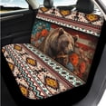 thumbnail image 3 of HUISEFOR Brown Bear Car Seat Cover Full Set Breathable Scratch-Resistant Including Car Steering Wheel Cover, Belt Cover, Armrest Cover, Head Rest Protector, Fit for Most Cars, Auto, SUVs, 3 of 7