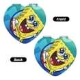 thumbnail image 2 of Pofeuu SpongeBob SquarePants for Portable Pocket Makeup Mirror PU Cover Compact Travel Mirror with Normal and Magnifying Double Sided Glass-Round Shape-Heart Shape, 2 of 9