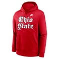 thumbnail image 2 of Men's Nike Scarlet Ohio State Buckeyes Old English Fleece Pullover Hoodie, 2 of 3